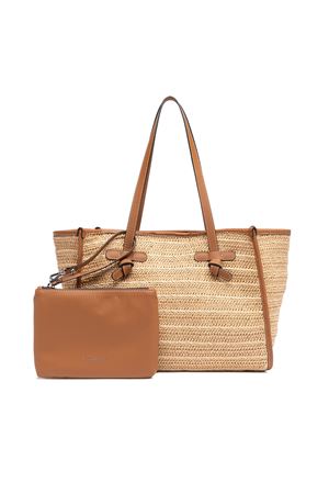 Borsa shopping in rafia effetto paglia beige GIANNI CHIARINI | BS6849COMMRVMRK064